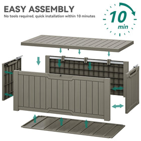 YITAHOME outdoor storage box side handles for easy transport