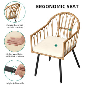 YITAHOME cushioned seating with breathable covers for easy cleaning.
