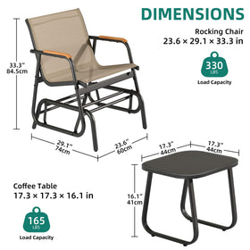 YITAHOME rocking chair close-up showing breathable fabric for comfort
