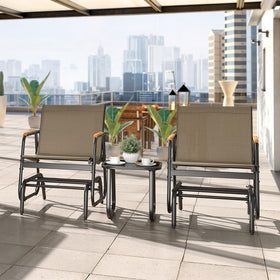 YITAHOME coffee table with tempered glass top designed for easy outdoor dining