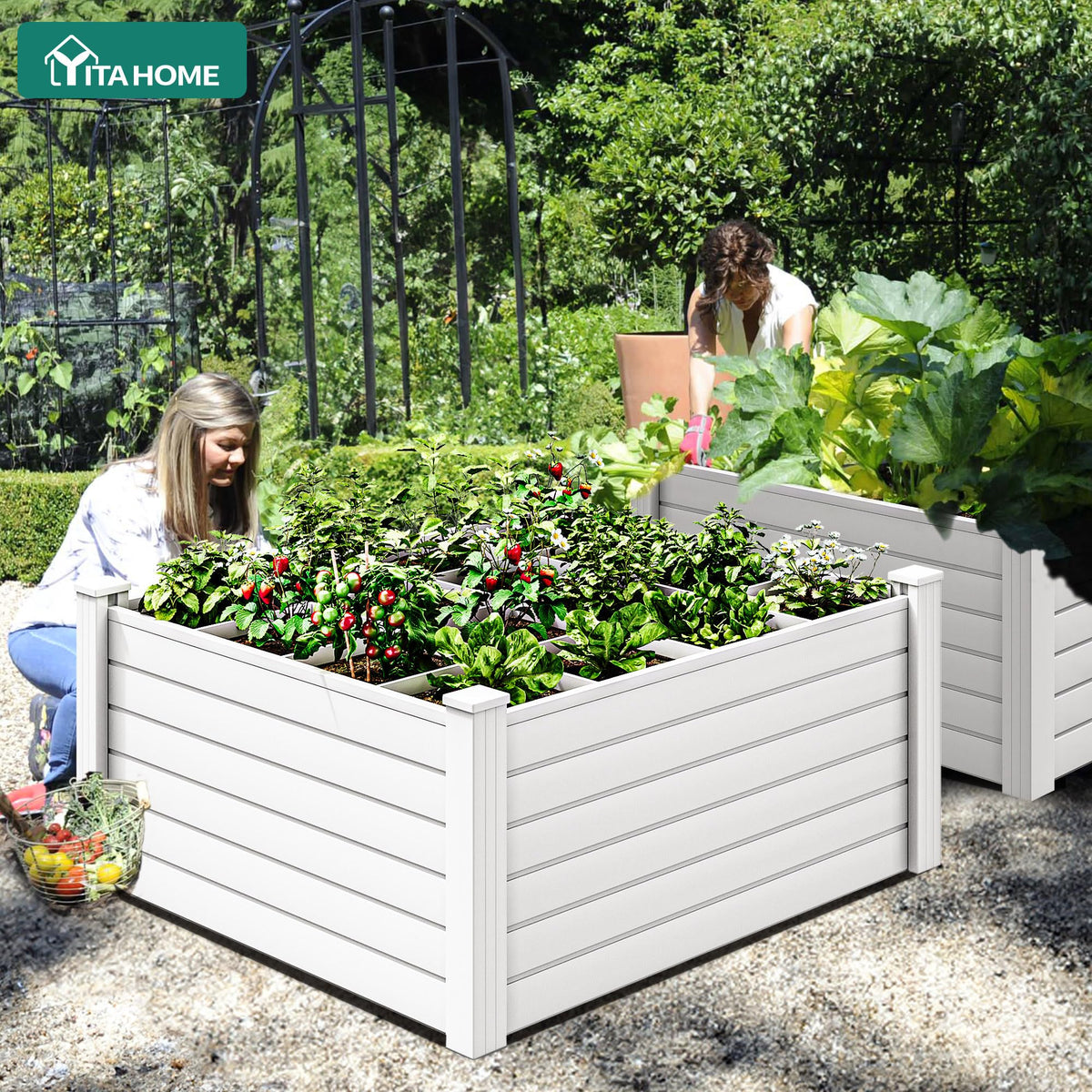 YITAHOME versatile outdoor planter suitable for vegetables, herbs, and flowers