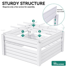 YITAHOME quick assembly demonstrates sliding panels into corner posts