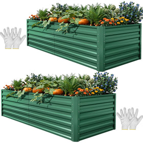 YITAHOME raised garden bed kit ready for installation in a sunny yard.