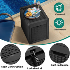 YITAHOME patented rattan-effect lid adds natural charm to any deck.