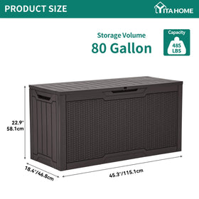 YITAHOME rattan-grain texture blends with patios for stylish storage.