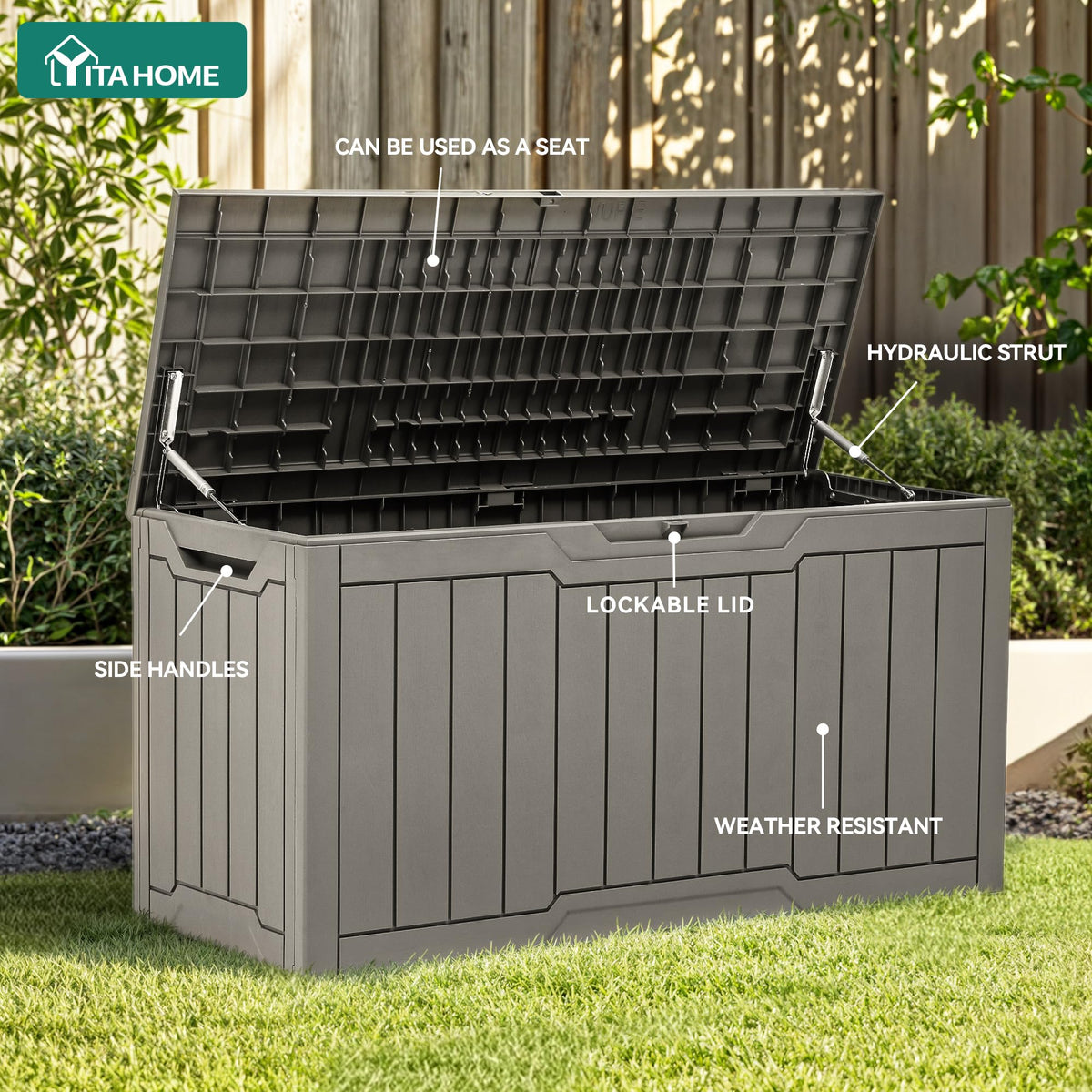 YITAHOME resin construction resists water and UV fading.