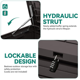 YITAHOME resin storage box lock design emphasizes secure indoor or outdoor use.