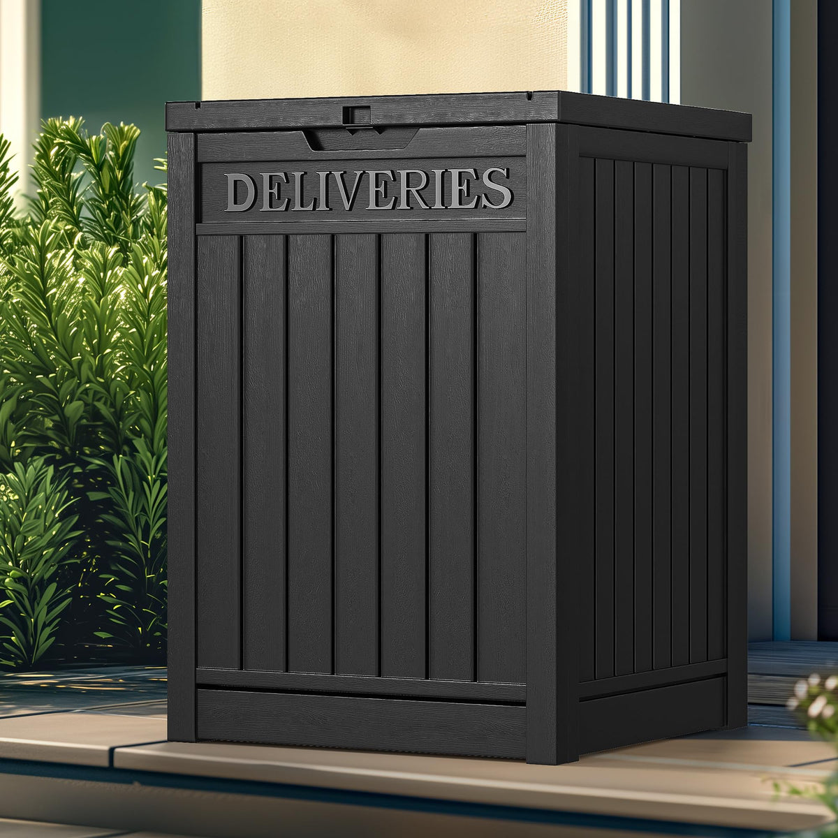 YITAHOME resin package box with 51-gallon exterior capacity for porch deliveries