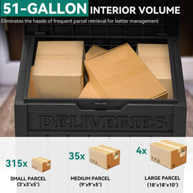 Thick-walled construction of the YITAHOME deck box for durability