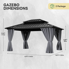 YITAHOME spacious interior fits 8–10 guests for outdoor entertaining.