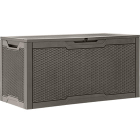 YITAHOME taupe finished outdoor storage blends with décor