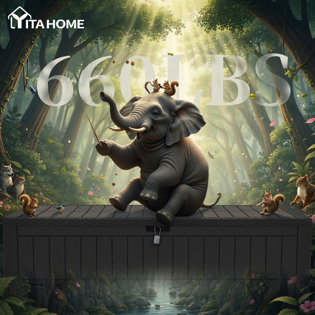 YITAHOME weather-resistant resin finish resists fading and cracking.