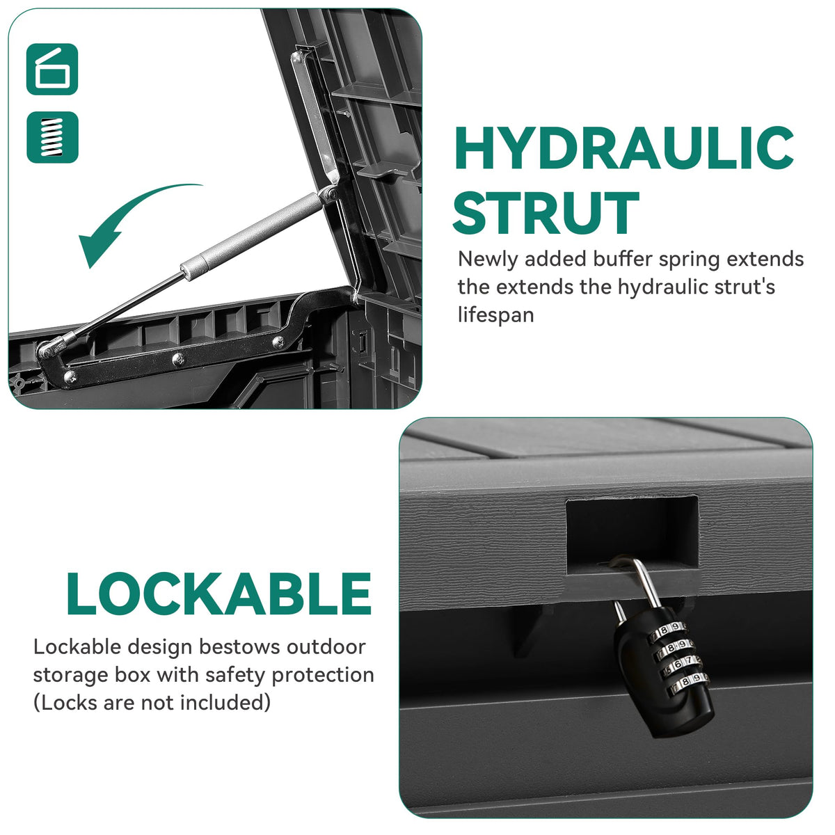YITAHOME wood-grain texture blends with patio decor.