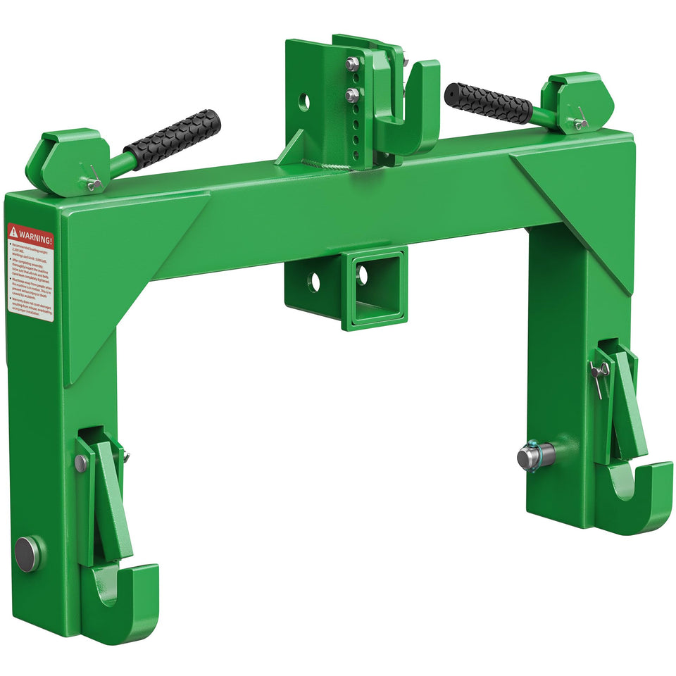 YITAMOTOR 3-point hitch front view for Category 1 tractors showing quick-connect design