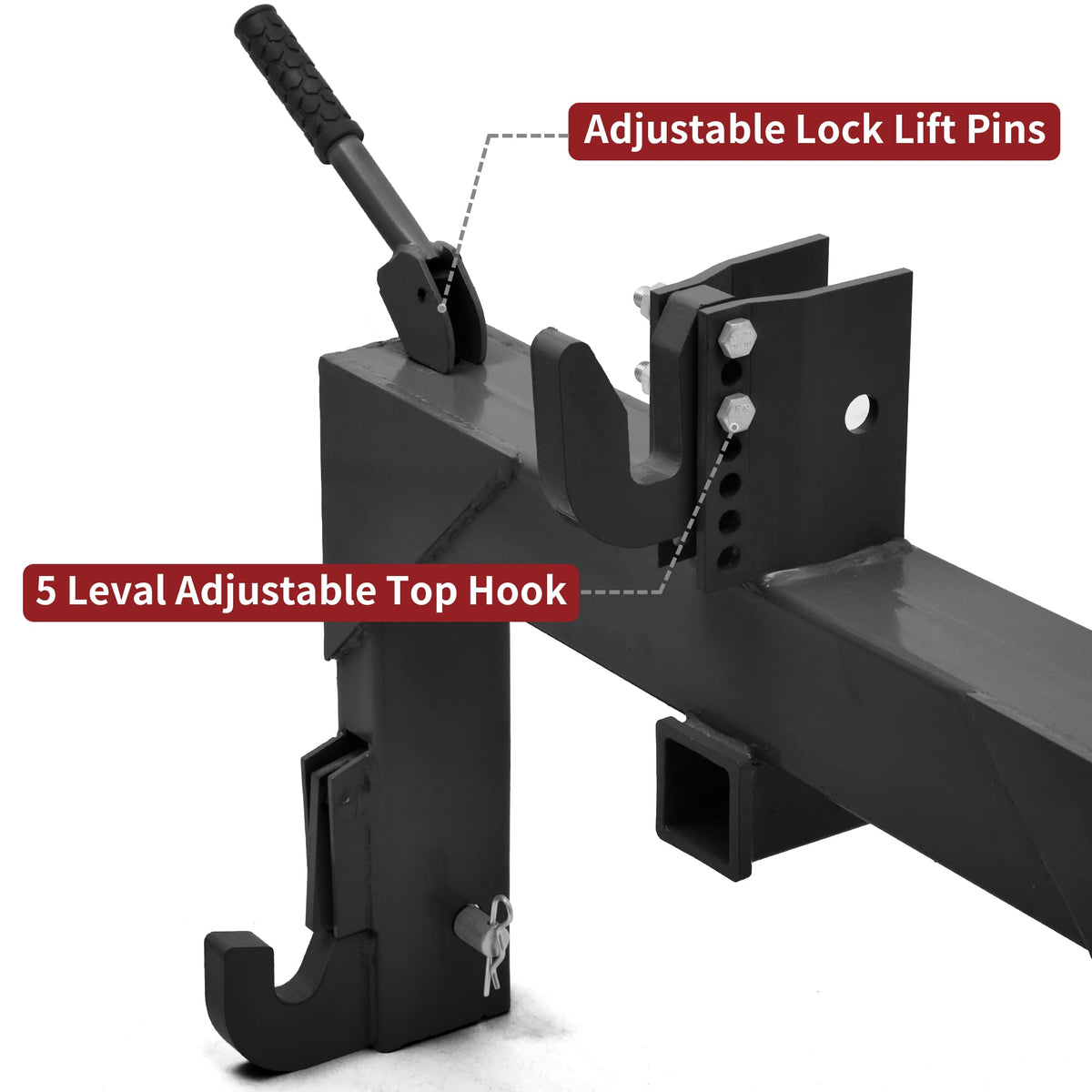 YITAMOTOR 5-level adjustable bolt demonstrates versatile mounting heights for precise alignment.