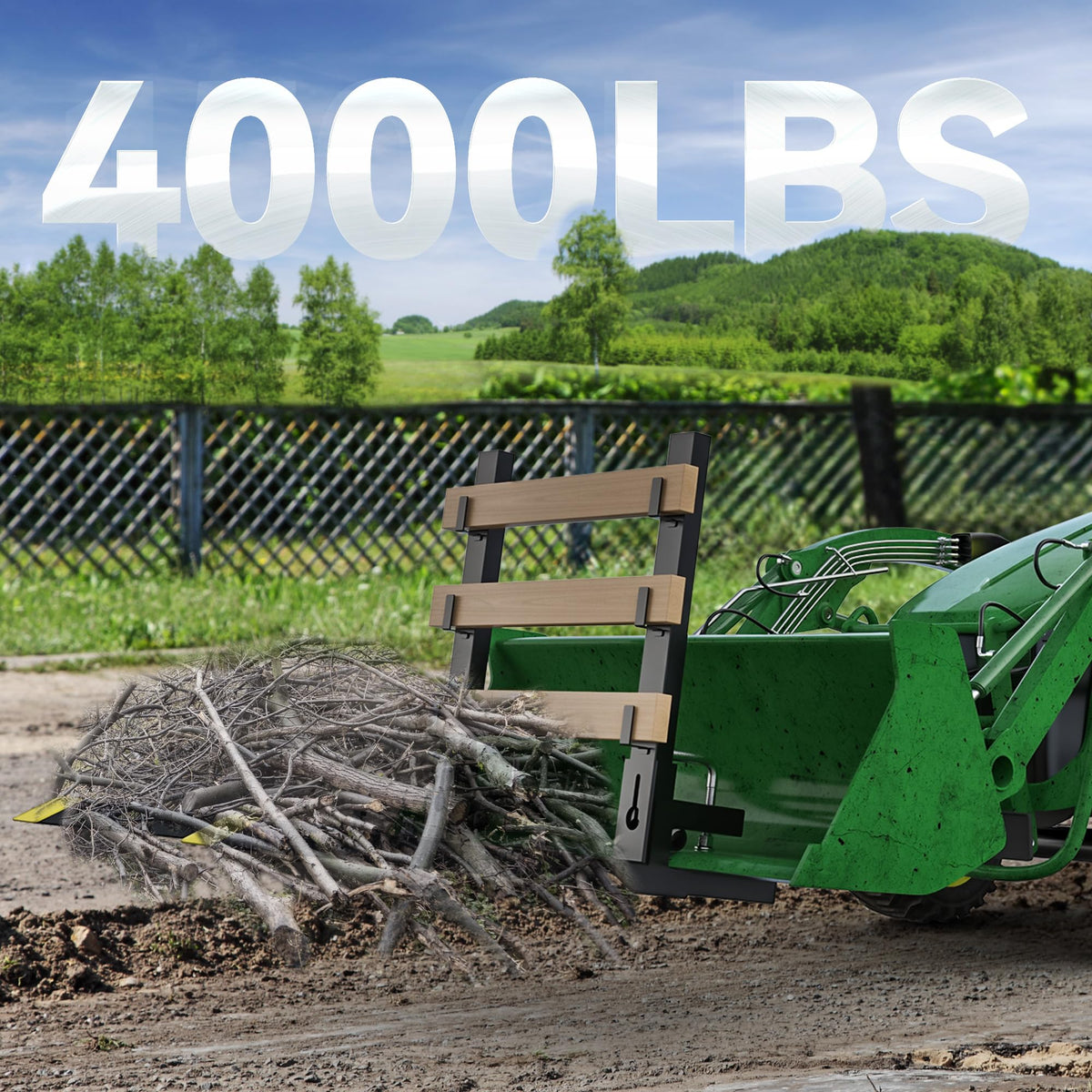 YITAMOTOR 4000 lbs capacity pallet forks lifting heavy cargo with stability