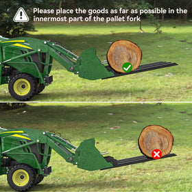 YITAMOTOR 48-inch bucket forks ready for farm chores