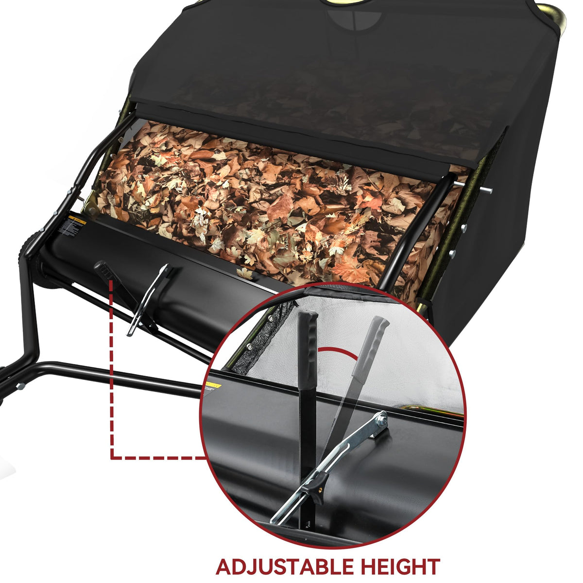 YITAMOTOR adjustable sweeping height adapts to yard conditions.