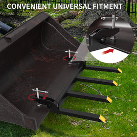 YITAMOTOR 21-inch tine debris forks ready for palletized loads