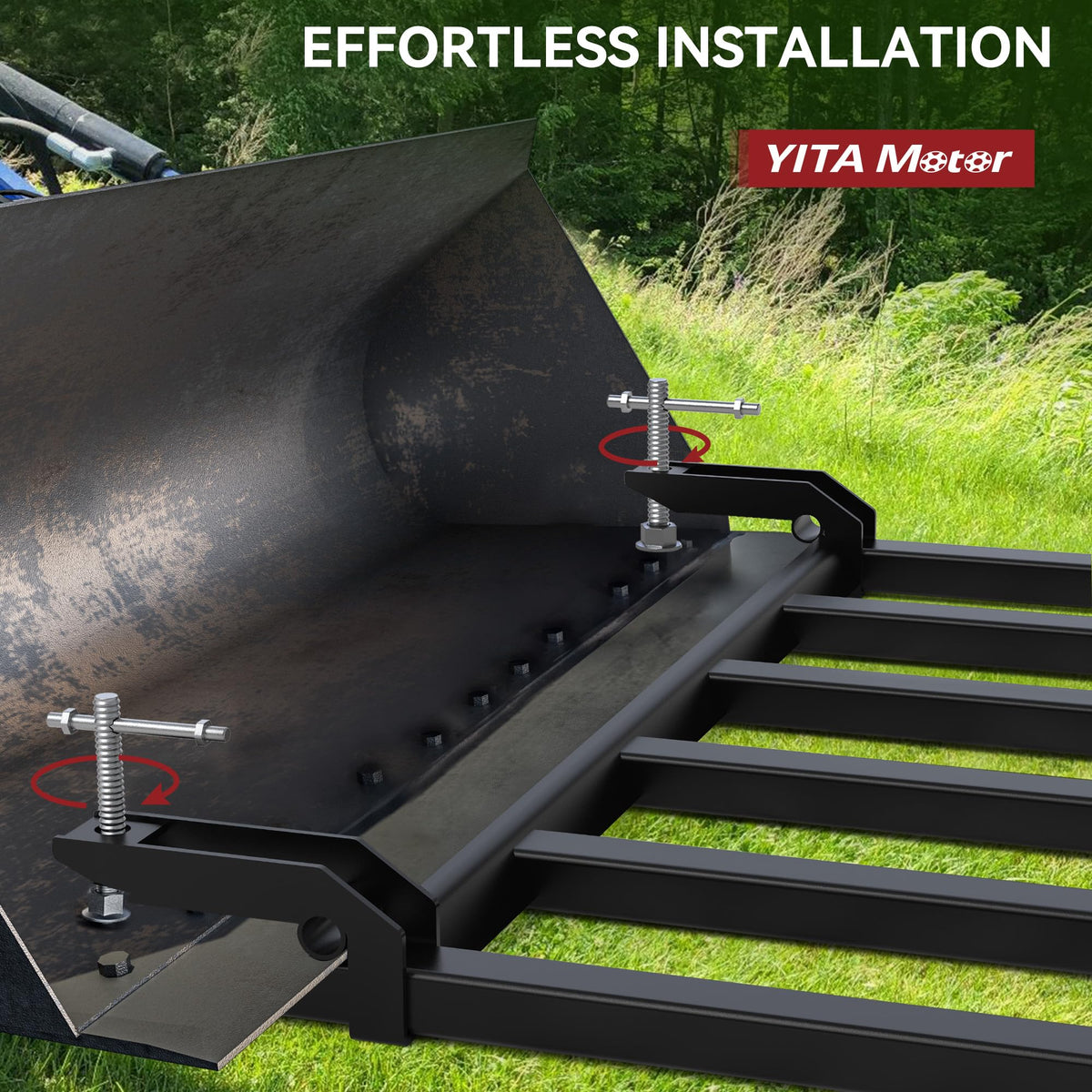 YITAMOTOR debris forks 60in enable heavy-duty lifting up to 4000 lbs.