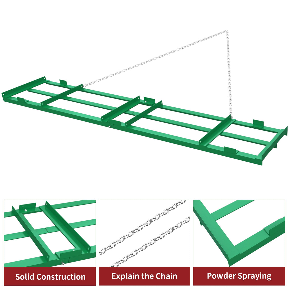 YITAMOTOR heavy-duty steel drag harrow showcases durable construction in field use