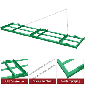 YITAMOTOR heavy-duty steel drag harrow showcases durable construction in field use