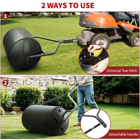 YITAMOTOR lawn roller with threaded plug fills quickly for efficient operation.