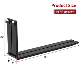 YITAMOTOR 48-inch pallet fork blades with precise dimensions for fit