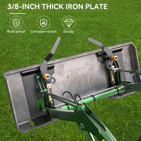 YITAMOTOR universal quick attach plate, side view, quick conversion for skid steer tools.