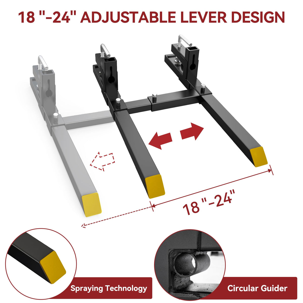 YITAMOTOR 3-point hitch compatibility with John Deere or Kubota for quick setup.