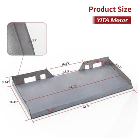 YITAMOTOR universal mount plate, supports snow shovels and debris removal.