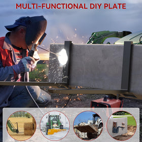 YITAMOTOR universal mount plate, compatible with Kubota and Bobcat attachments.