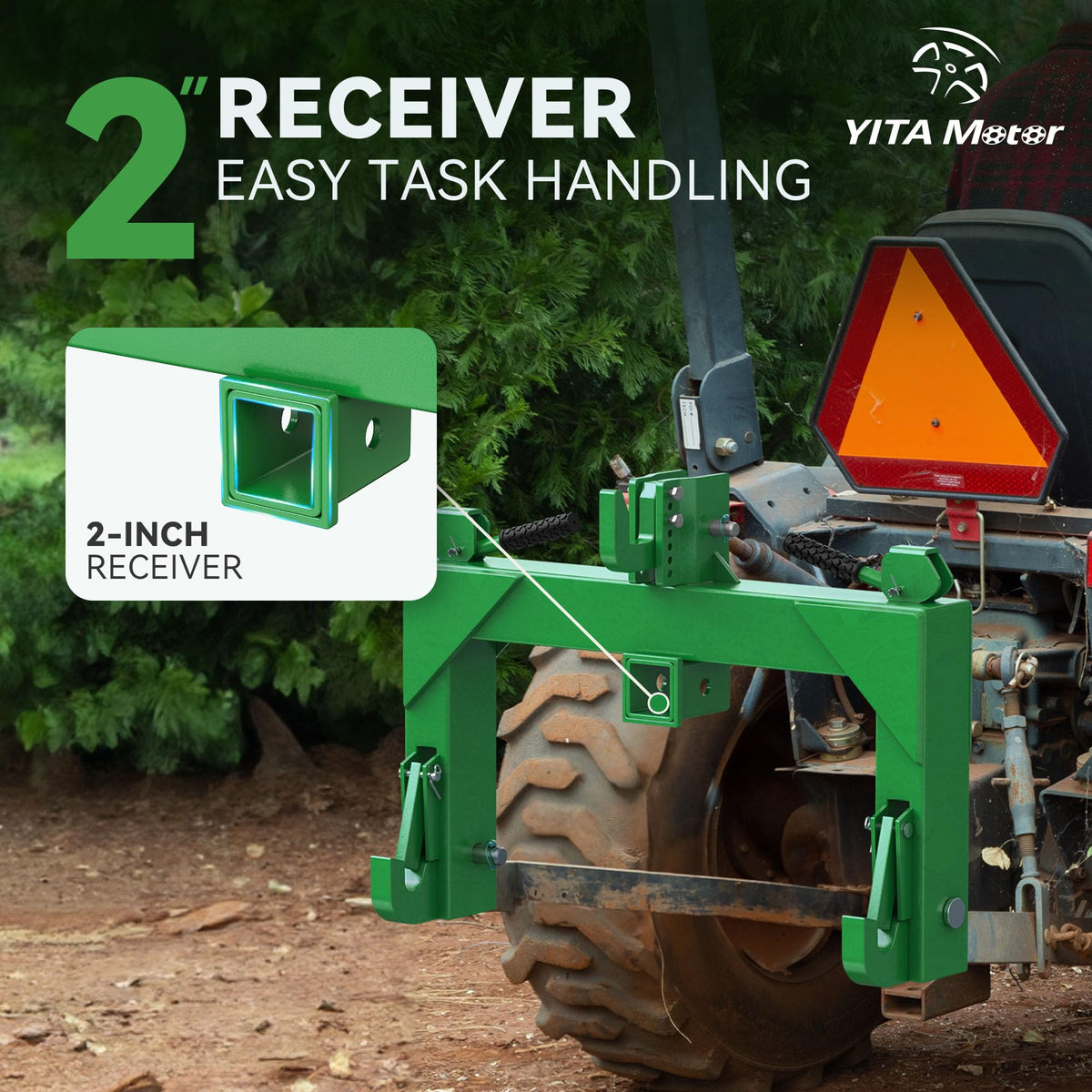 YITAMOTOR upgrade adapter 2in-receiver expands tool compatibility.