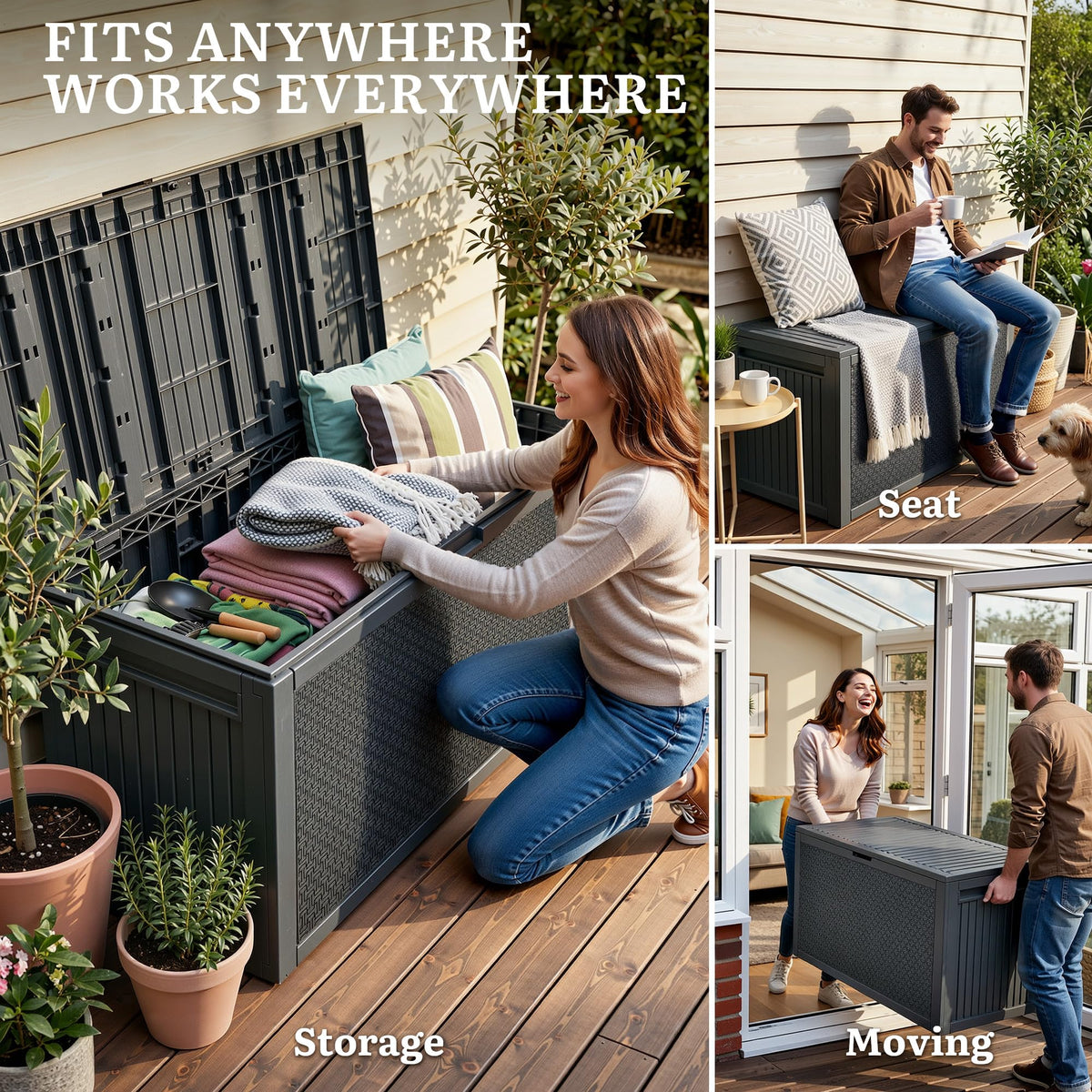 YITAHOME 90-gallon capacity fits cushions, tools, and pool accessories.