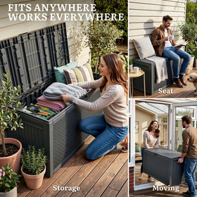 YITAHOME 90-gallon capacity fits cushions, tools, and pool accessories.