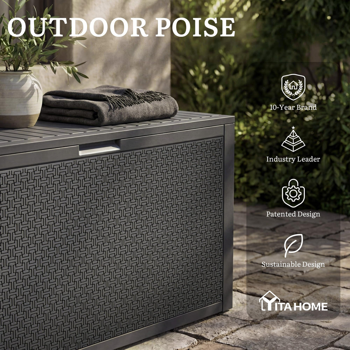 YITAHOME dimensions 45.67 inches long by 19.5 wide by 23.2 high.