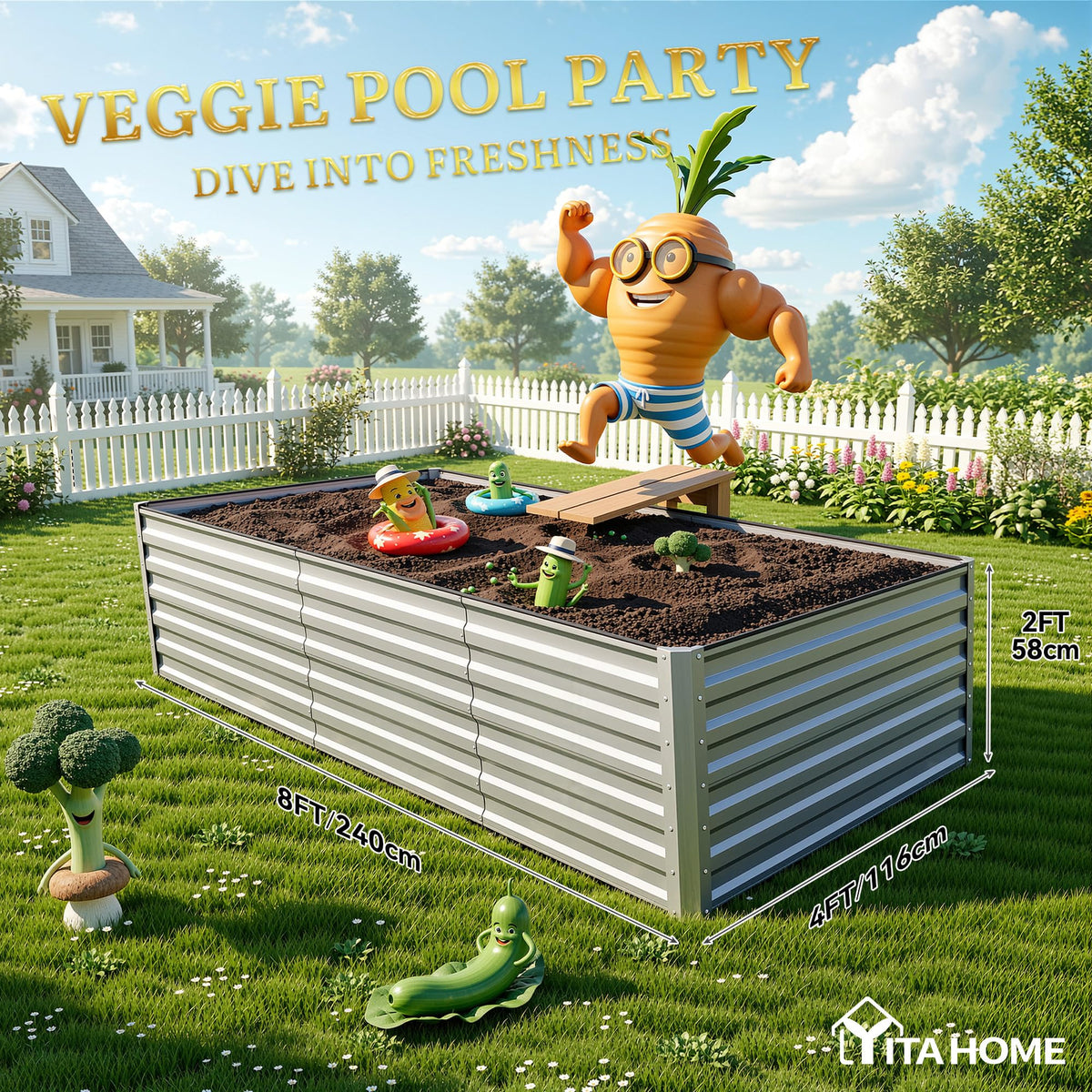 YITAHOME quick assembly in 15-30 minutes for convenient setup