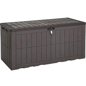 YITAHOME 134G deck box waterproof lid protects cushions and tools outdoors.