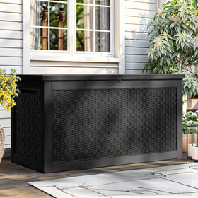 YITAHOME outdoor storage box exterior with spacious 320-gallon capacity for patio gear.