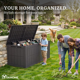 YITAHOME 2-person bench provides sturdy outdoor seating.