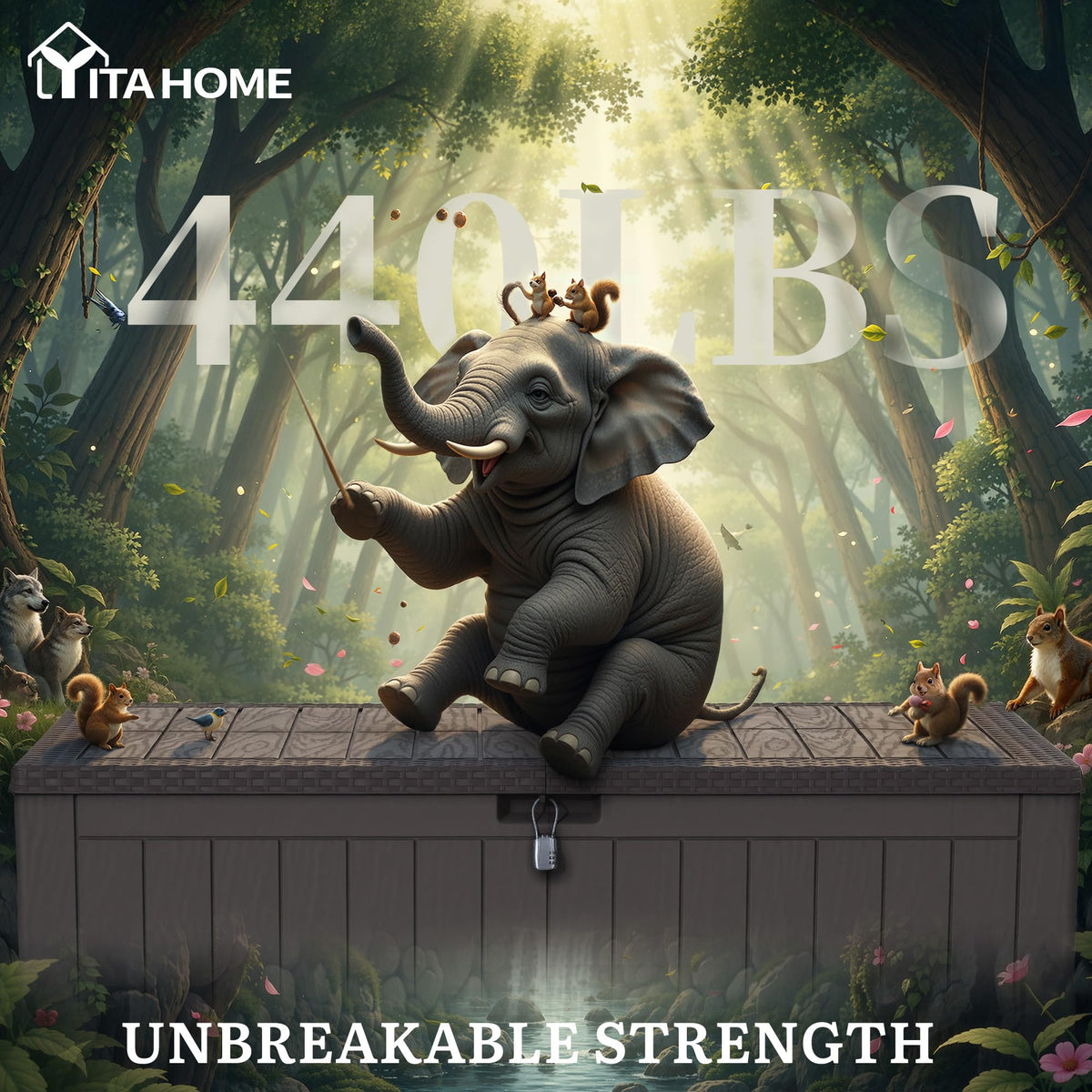 YITAHOME lockable latch ensures secure storage when unattended.