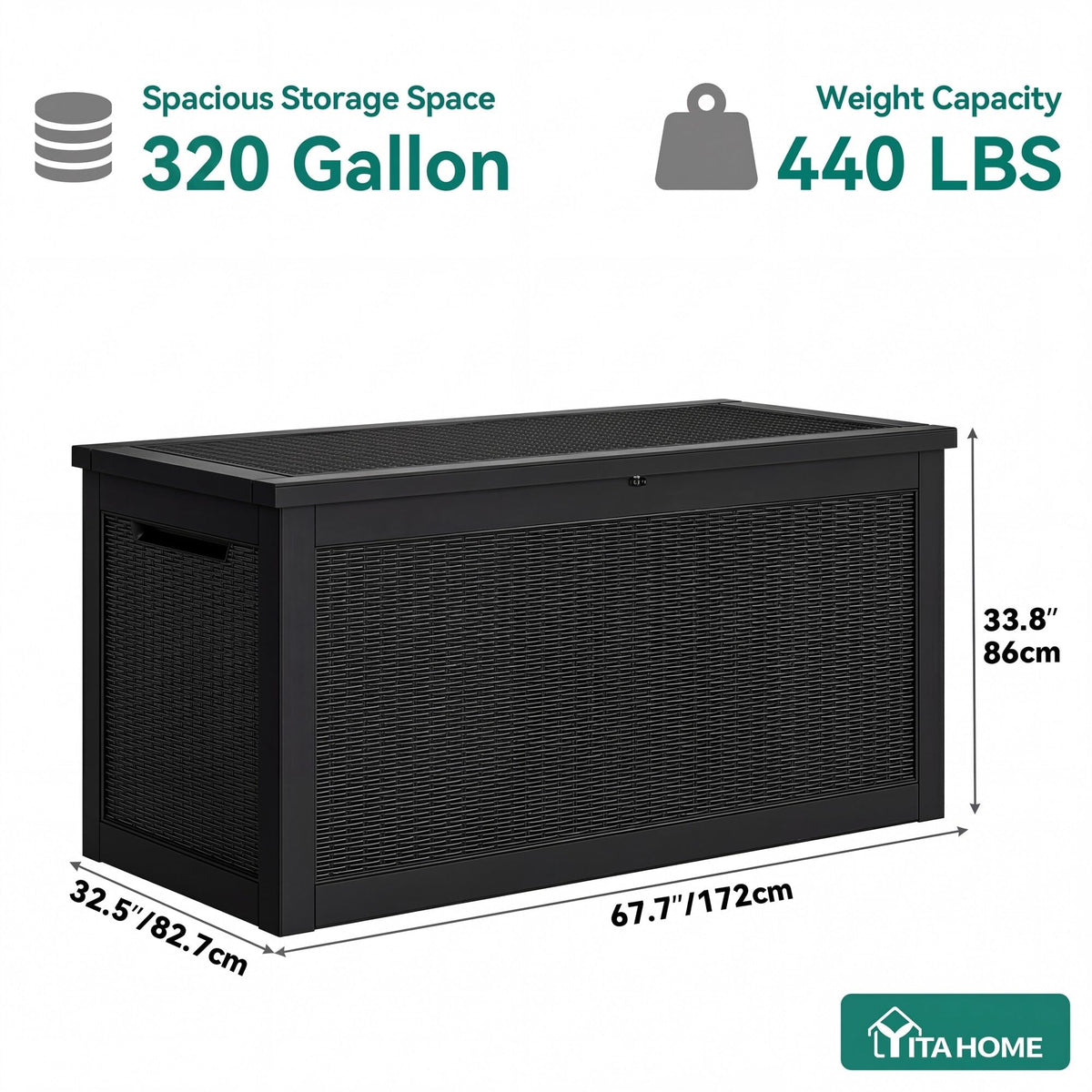 YITAHOME bench-style seating and rattan texture for patio decor.