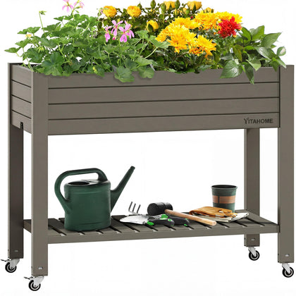 YITAHOME elevated garden bed with legs and wheels for easy relocation