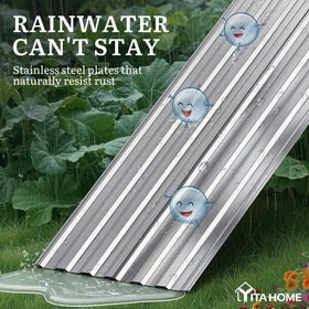 YITAHOME ground stakes and support rods stabilize the bed during planting.