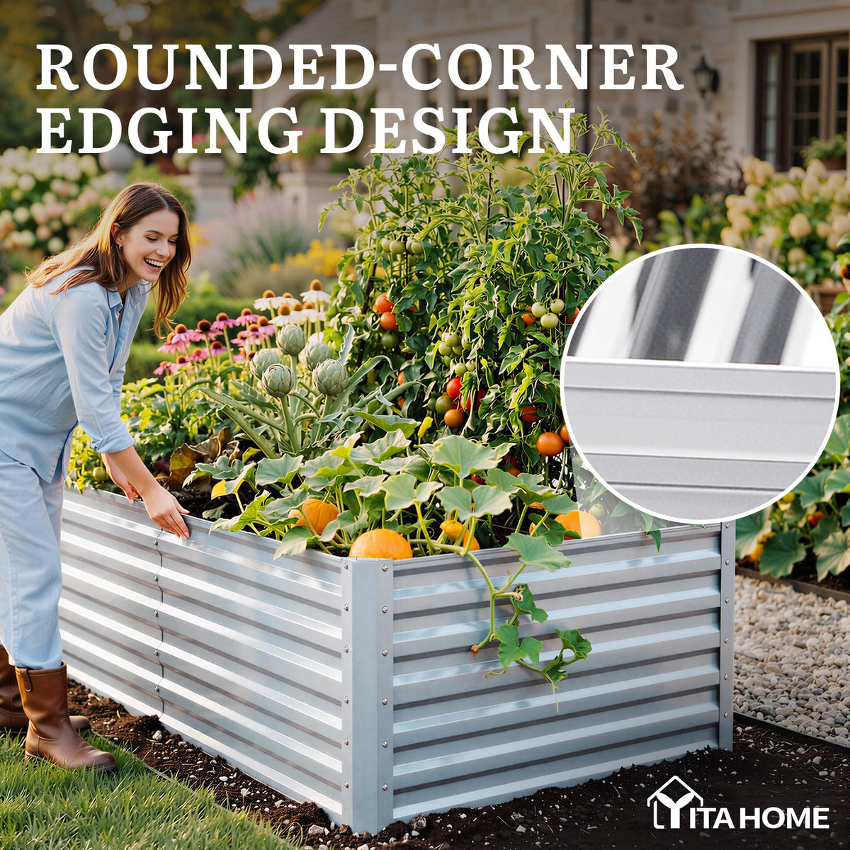 YITAHOME included gloves protect hands during assembly and gardening tasks.