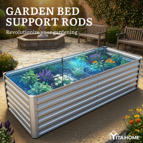 YITAHOME large garden bed installed in a yard supports vegetables and flowers.