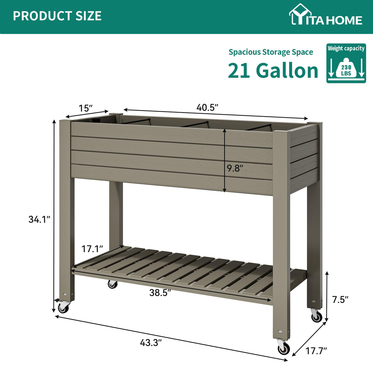 YITAHOME lower storage shelf keeps tools and pots within reach