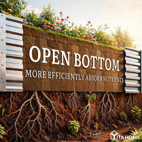 YITAHOME open-bottom design promotes drainage and robust root growth.
