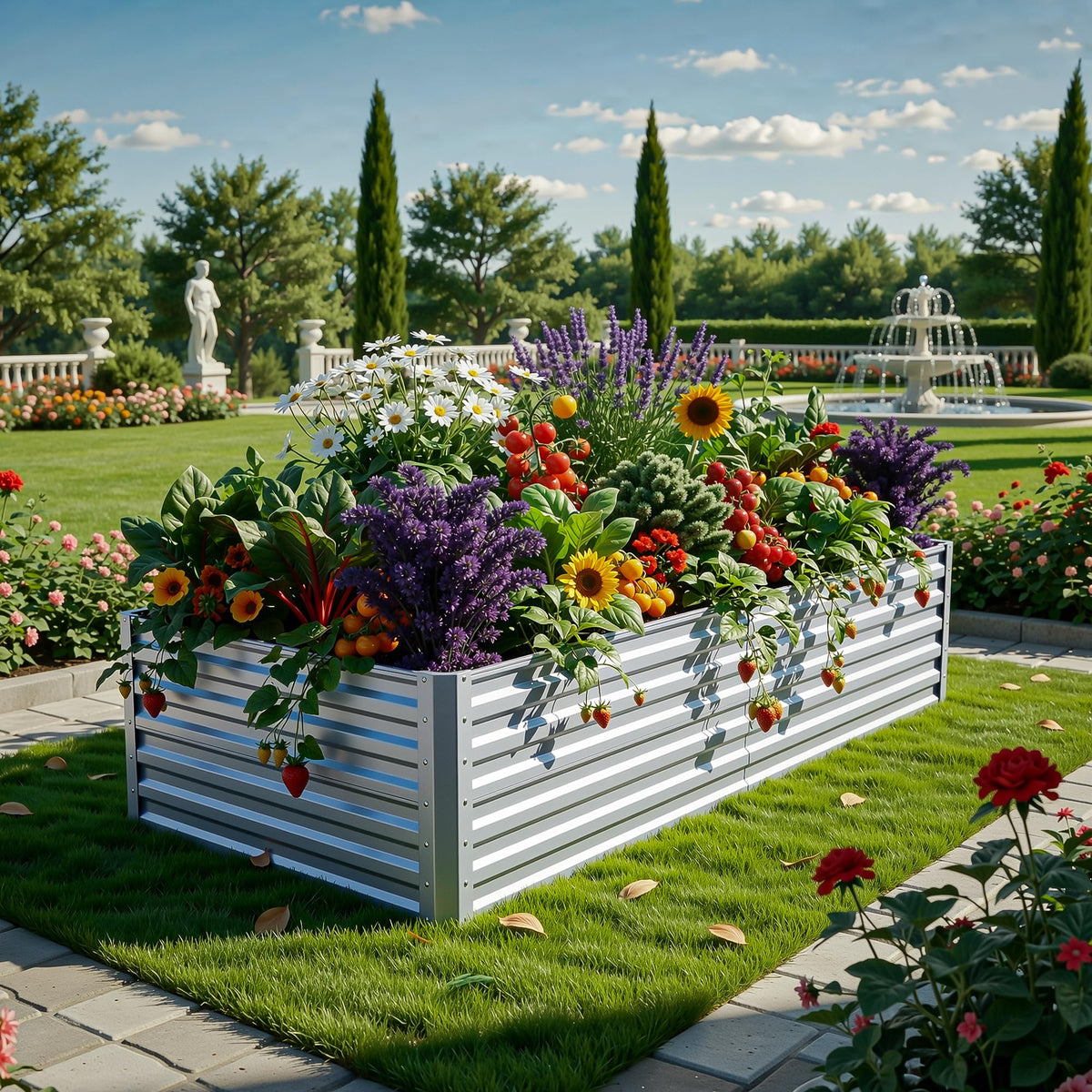 YITAHOME powder-coated steel panels form a durable, weather-ready frame.