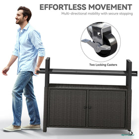 Hand-woven all-weather wicker texture on YITAHOME XL